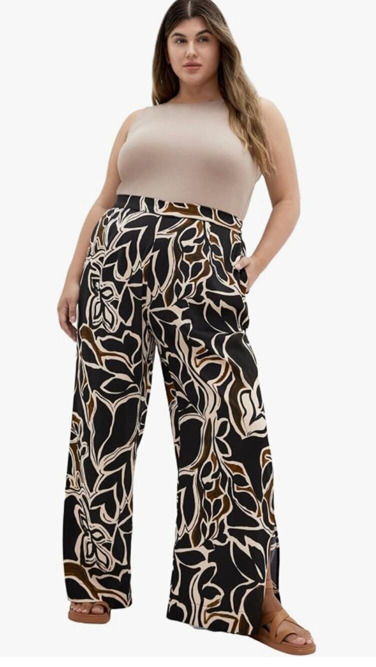 City Chic pants printed winter floral NWT 12